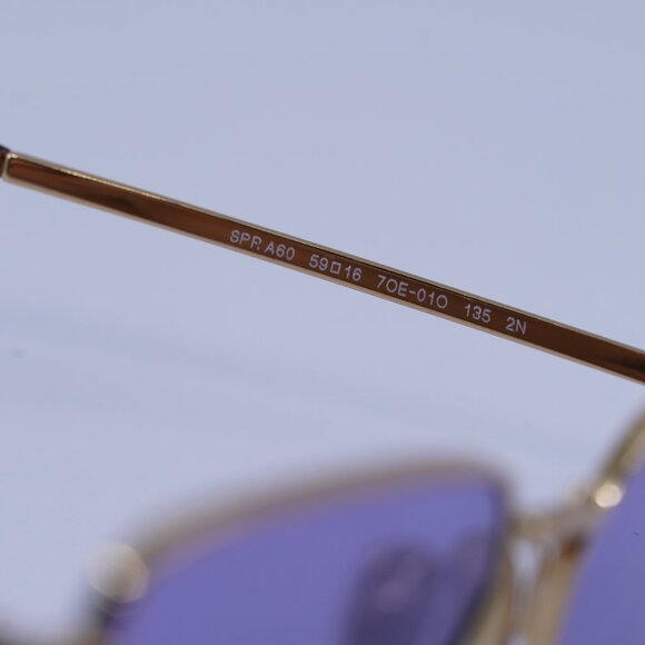 Prada PRA60S 7OE01O Sunglasses Brass Rectangle Frame